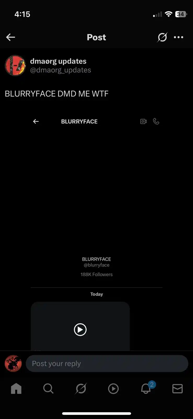 Image from TopNews: 🚨| BLURRYFACE ESTÁ ENVIANDO MENSAJES A MUCHOS FANS EN TWITTER...
