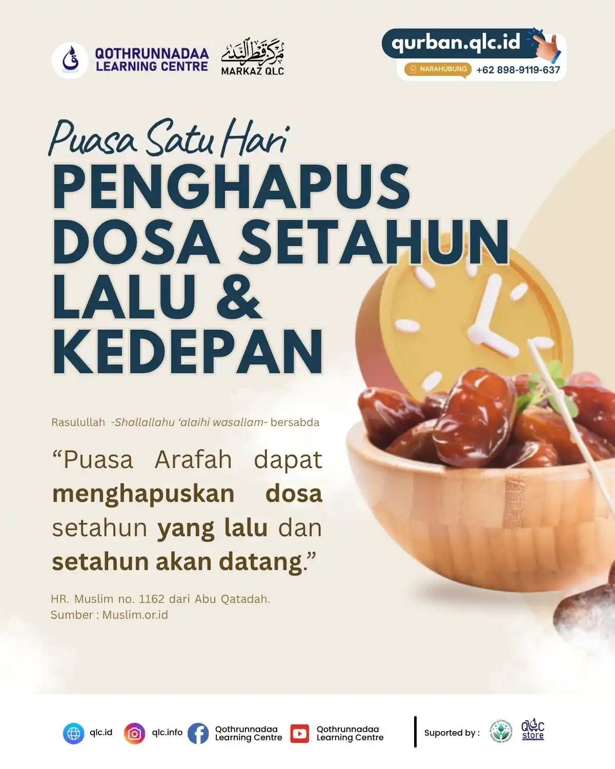 Image from Qothrunnadaa Learning Centre: *Cuma 1 Hari Puasa, Dosamu Setahun Lalu & Nanti Bisa Diampuni"*  _ini ...