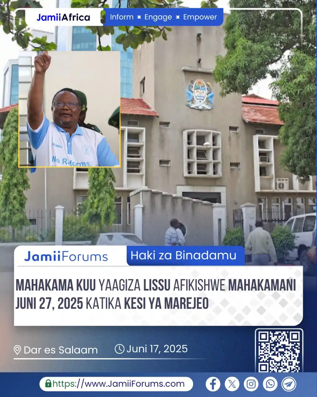 Image from JamiiForums: DAR: Kesi ya Marejeo iliyopo Mahakama Kuu Dar es Salaam iliyofunguliwa...