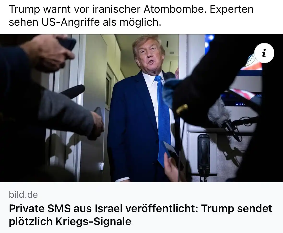 Image from haydar.almusawie : Das aktive Eingreifen der USA in den Krieg wird immer wahrscheinlicher...