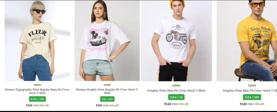 Image from Rk Deals: Extrape offer AJIO Loot : DNMX Clothing Starts @ Rs.101 + Bank offers ...