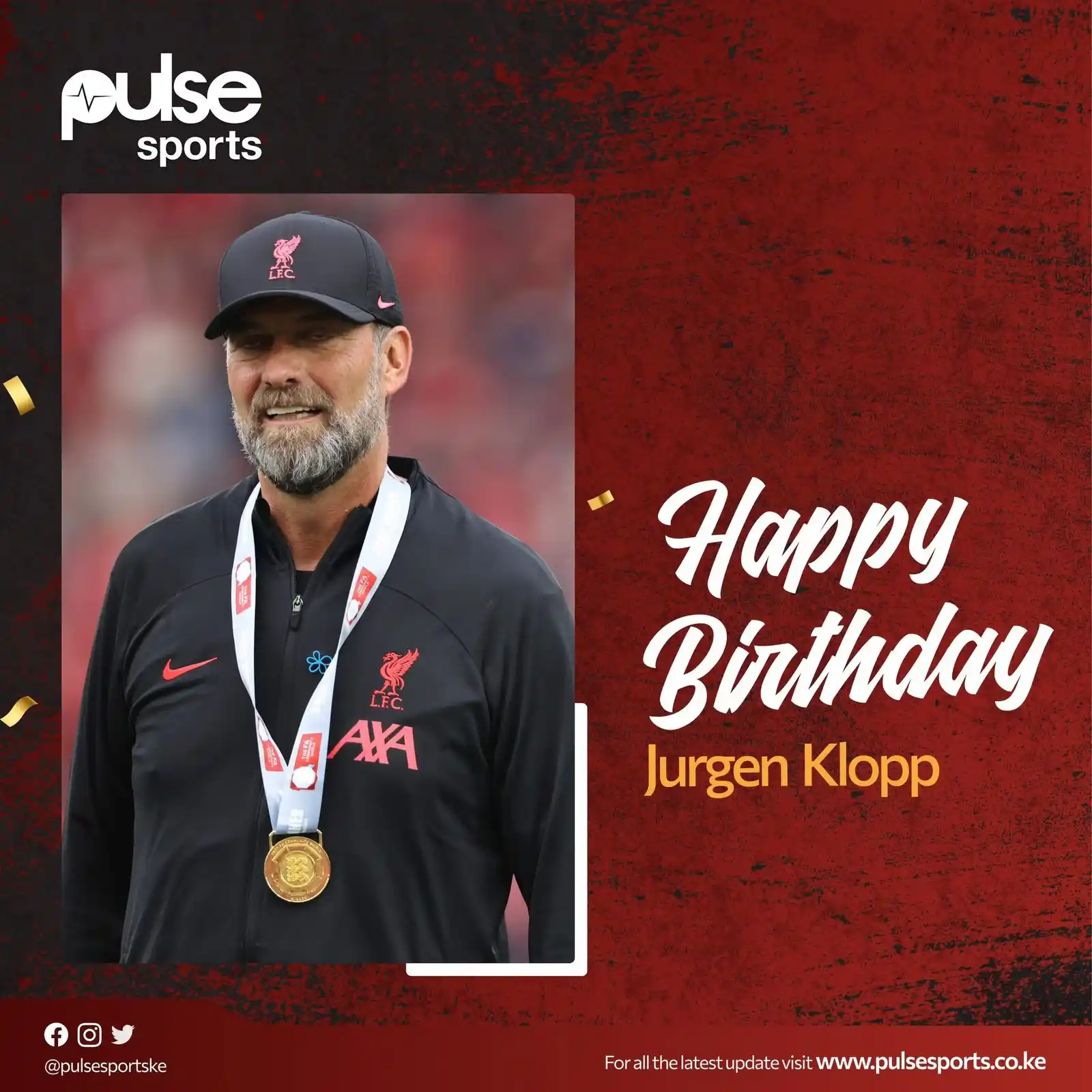 Image from Pulse Sports Kenya : Former Liverpool manager, Jurgen Klopp, turns 58 today 🎉🎉 🏆 Premie...