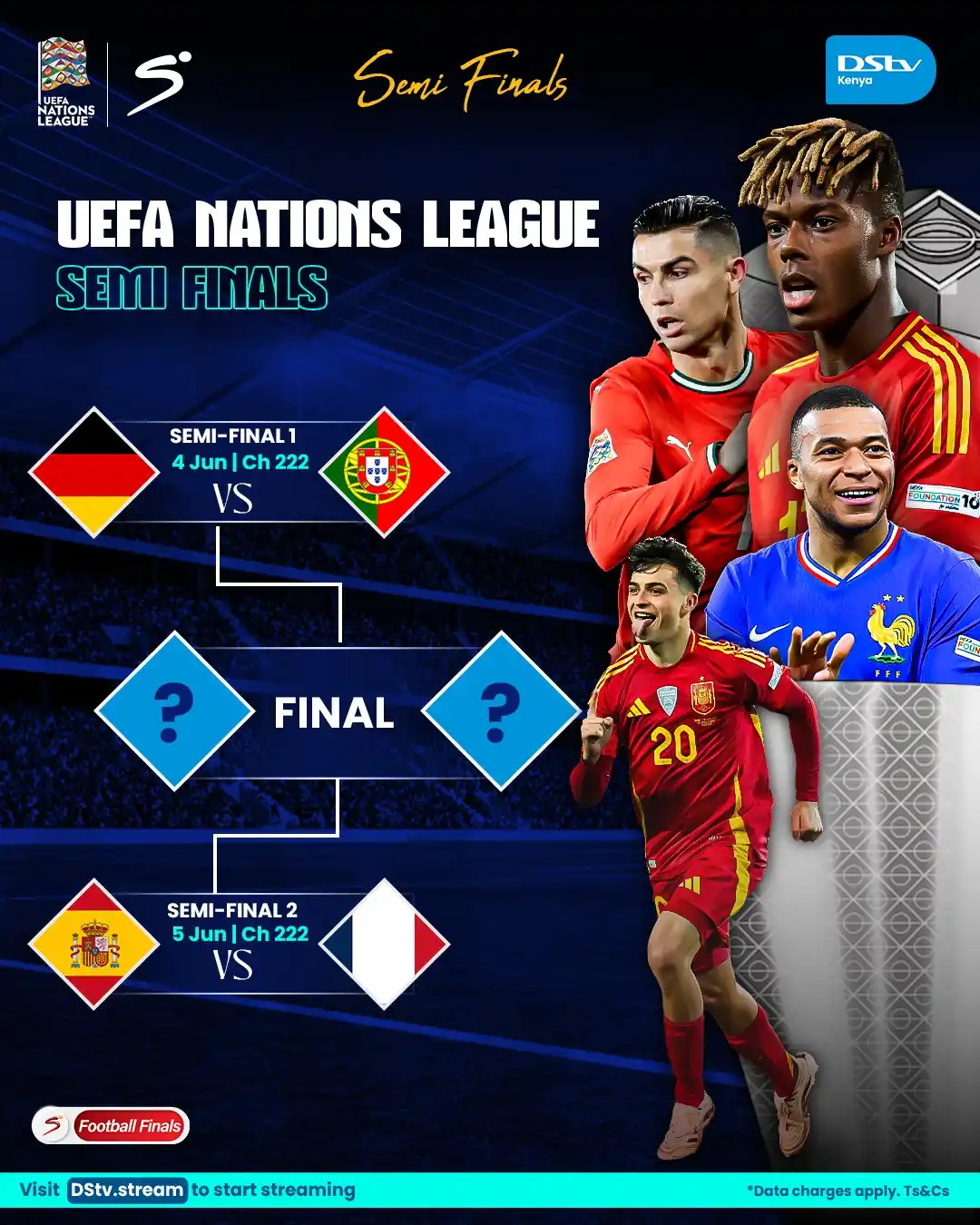 Image from DStv Kenya: *🚨Four of Europe’s strongest go head-to-head in the <a class="text-bl...