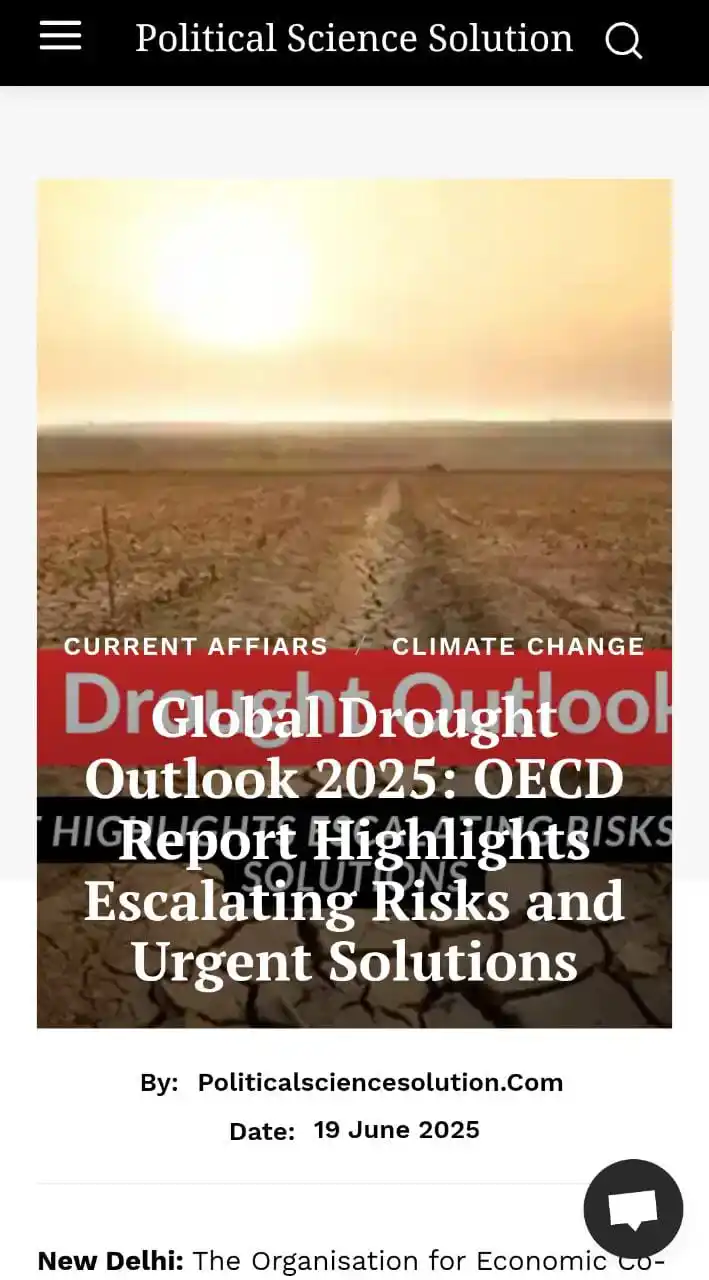 Image from Political Science Solution: Global Drought Outlook 2025: OECD Report Highlights Escalating Risks a...