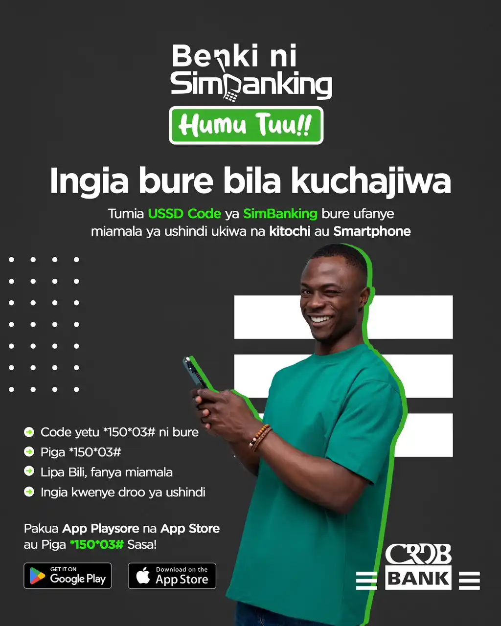 Image from CRDB Bank Plc: Hata ukiwa na Kitochi na wewe umo! Fanya miamala mingine kibao kwa Si...