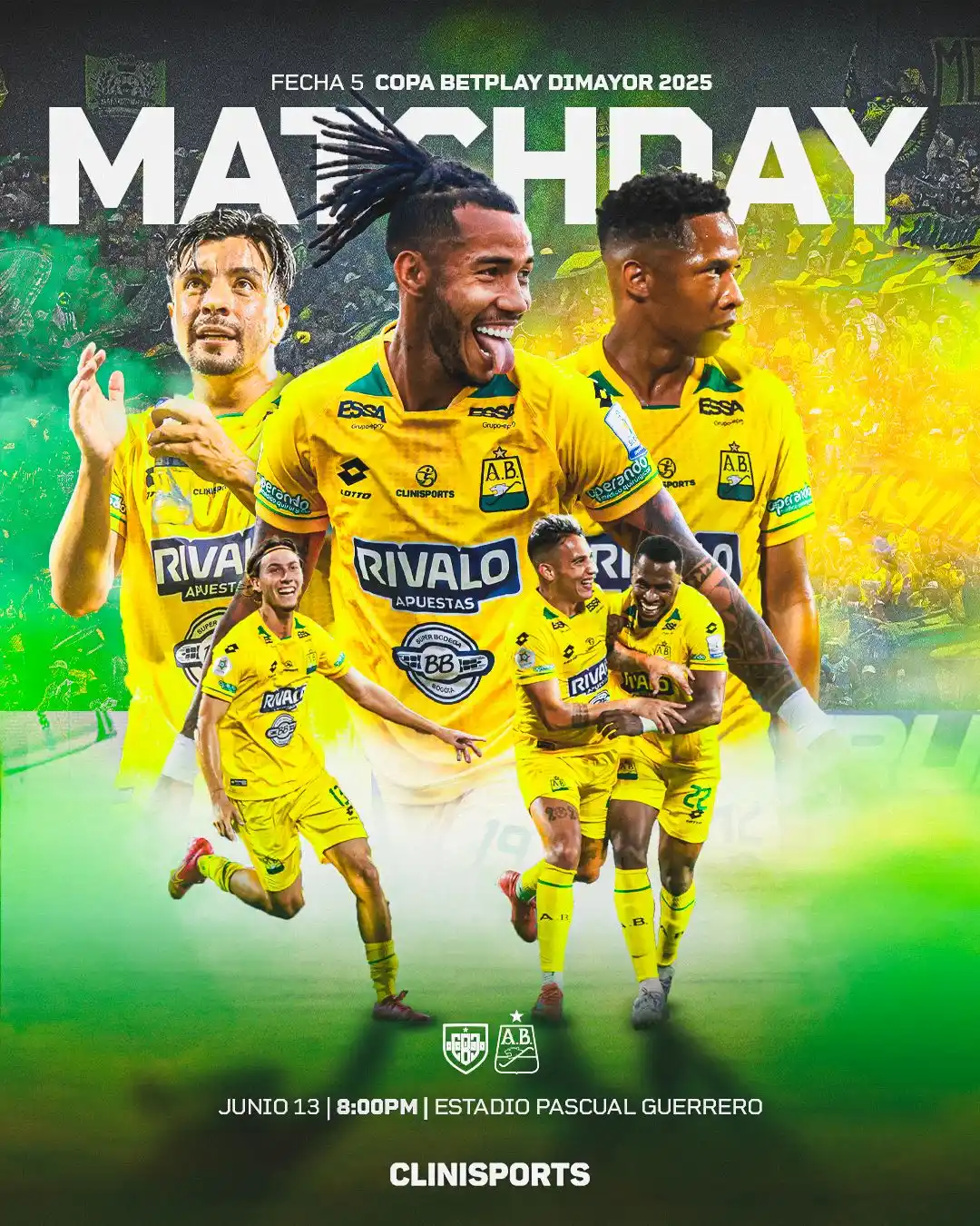 Image from Club Atlético Bucaramanga: 🤩¡𝐇𝐎𝐘 𝐉𝐔𝐄𝐆𝐀 𝐄𝐋 𝐋𝐄𝐎𝐏𝐀𝐑𝐃𝐎!  Esta noche visitamos a Bo...