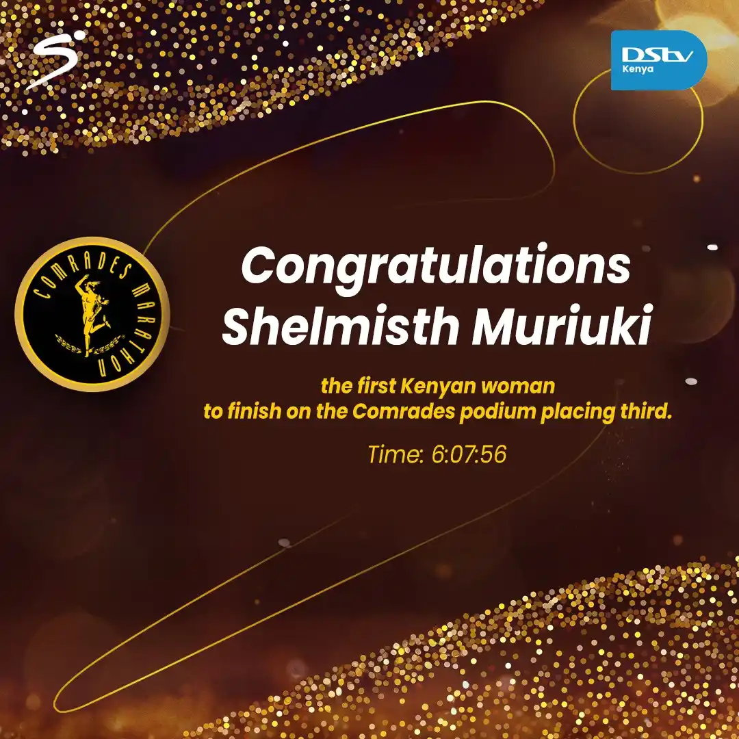 Image from DStv Kenya: *🚨Huge congratulations to Shelmisth Muriuki, the first Kenyan 🇰🇪 wo...