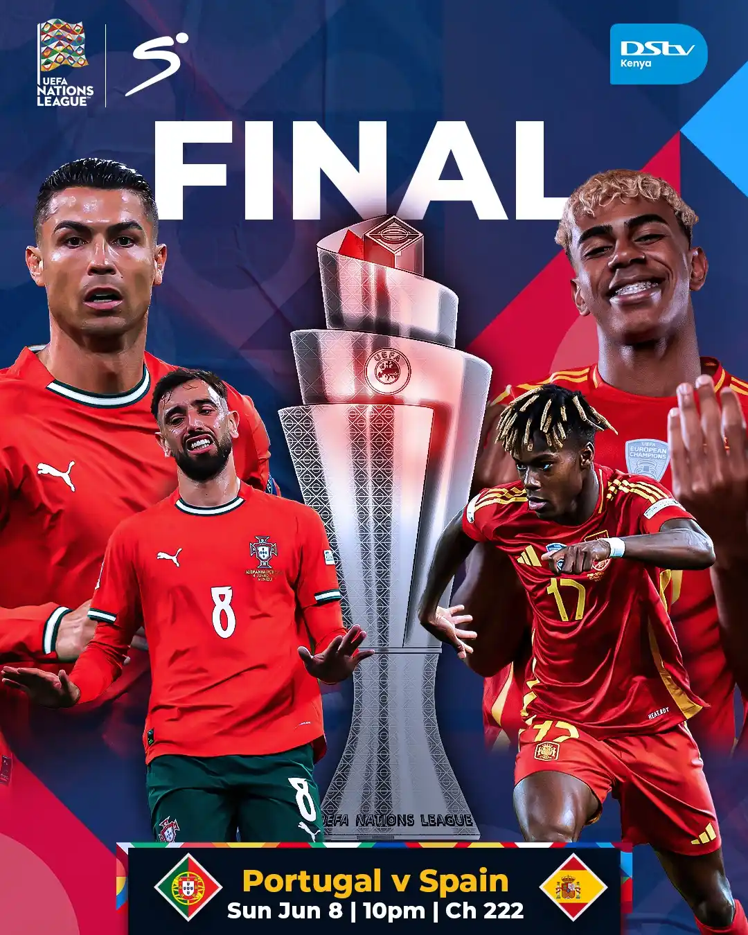 Image from DStv Kenya: *🚨It’s 𝑵𝑨𝑻𝑰𝑶𝑵𝑺 𝑳𝑬𝑨𝑮𝑼𝑬 𝑭𝑰𝑵𝑨𝑳 𝑴𝑨𝑻𝑪𝑯𝑫𝑨𝒀  🇵🇹 ...