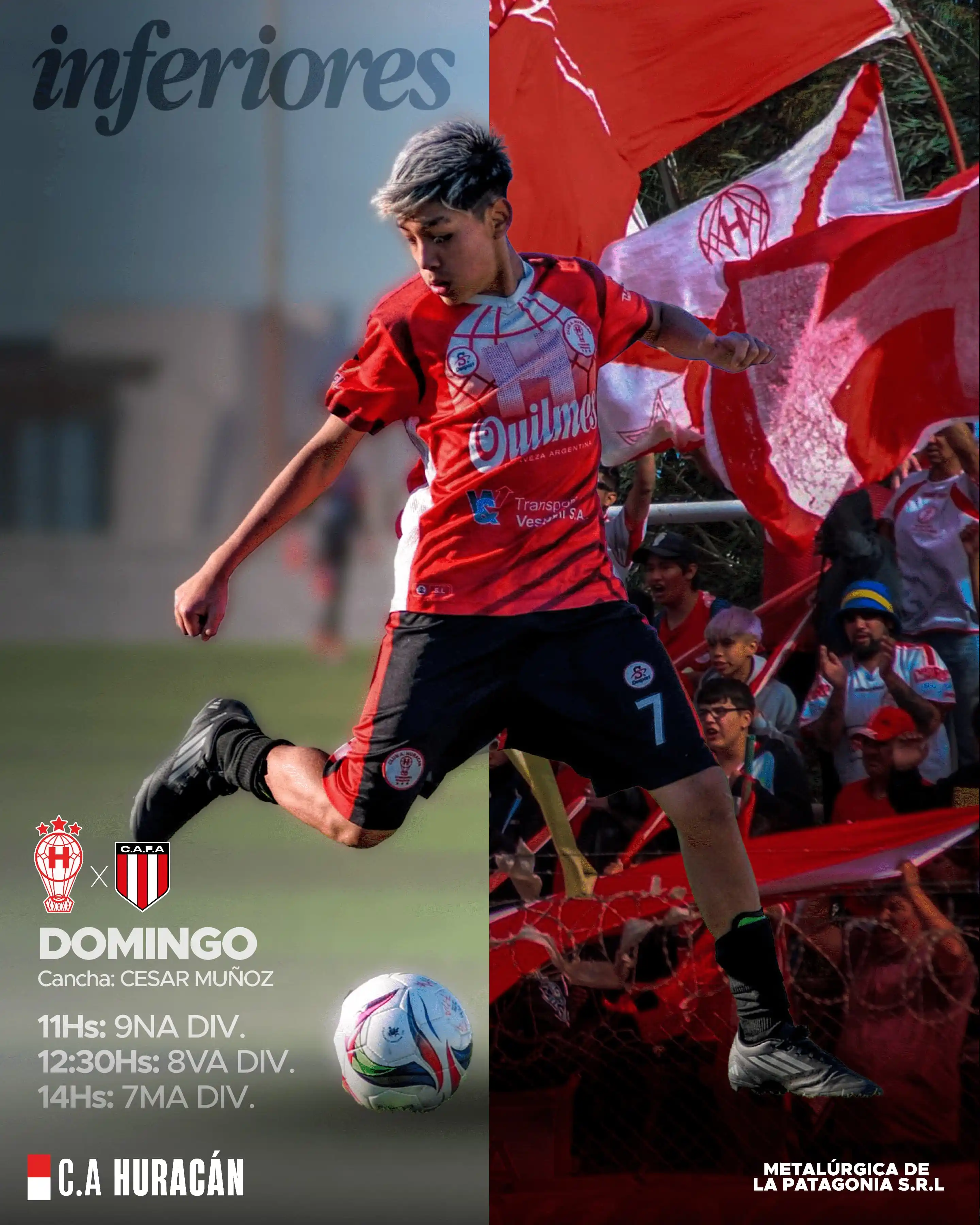 Image from Huracán de Comodoro: ¡JUEGAN LOS PIBES DEL SEMILLERO!🇦🇹  7ma, 8va y 9na 🆚 Ameghino  🗓️ ...