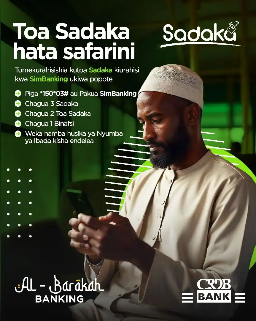 Image from CRDB Bank Plc: Jumaa Mubarak! Ukiwa na SimBanking ni shwari kabisa. Piga *150*03# a...