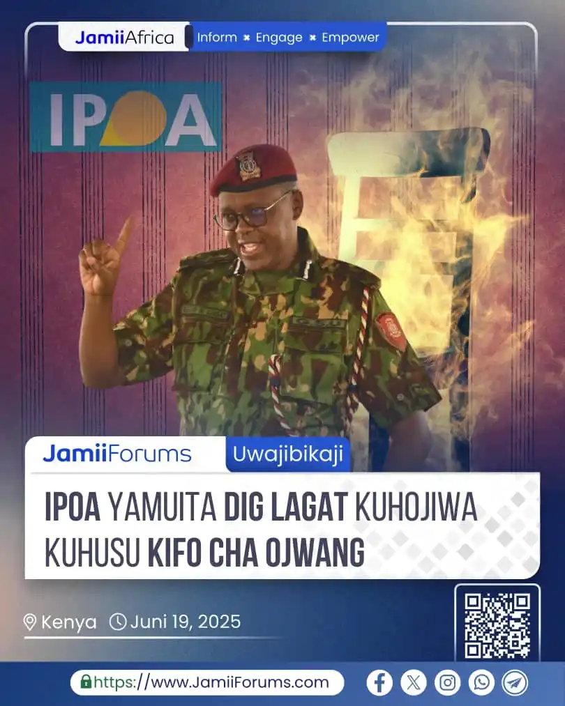 Image from JamiiForums: *KENYA* : Mamlaka Huru ya Uangalizi wa Polisi (IPOA) imemuita Naibu In...