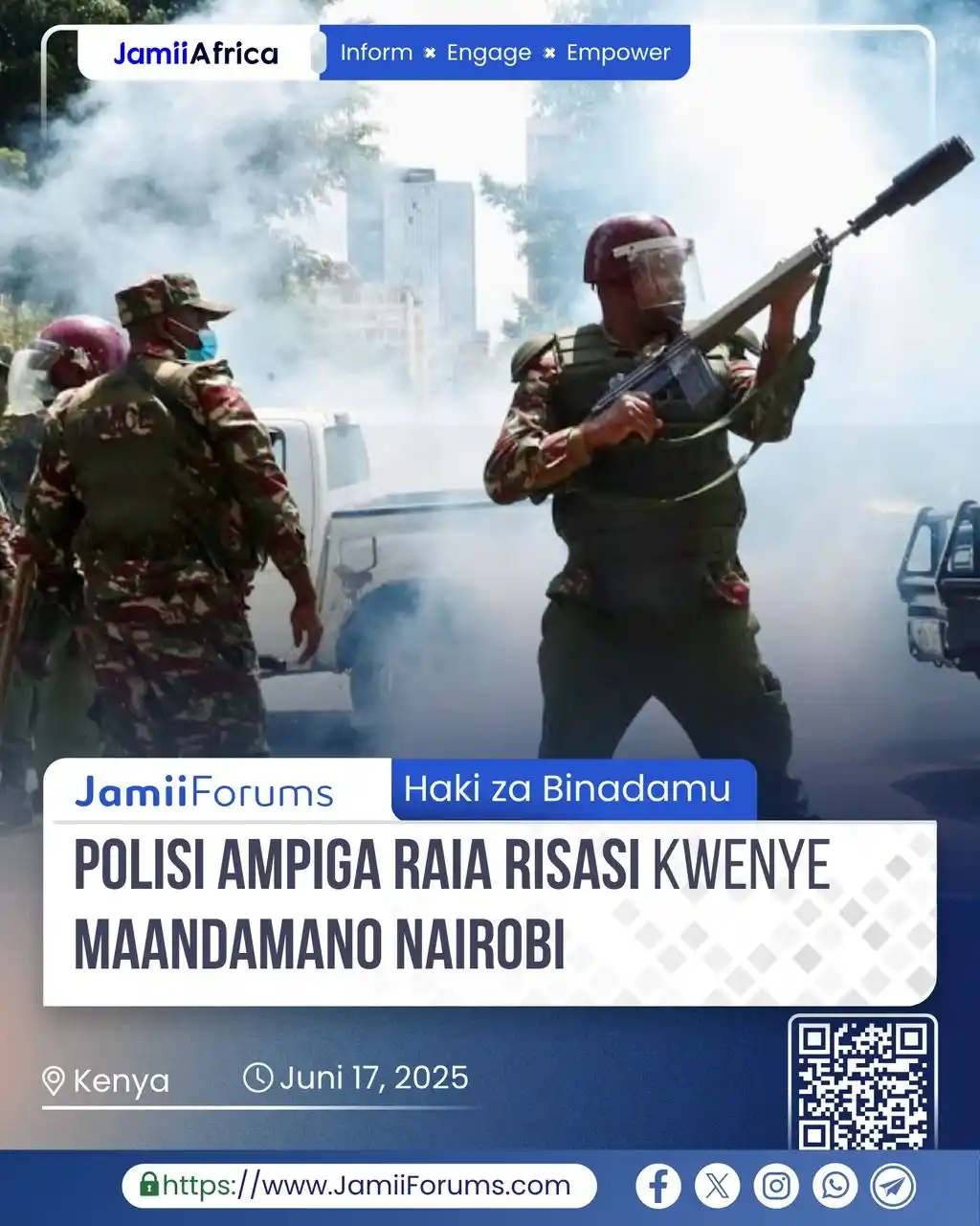 Image from JamiiForums: KENYA: Polisi wa kutuliza ghasia wamempiga Risasi Kijana mmoja aliyeku...