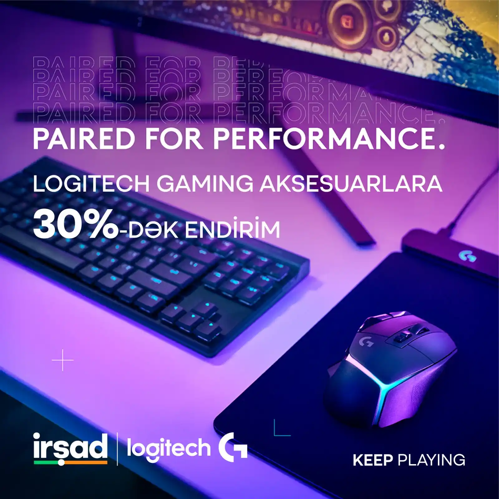Image from irshad: Logitech ilə oyuna daha əyləncəli davam et!😎 <a class="text-blue-500 ...