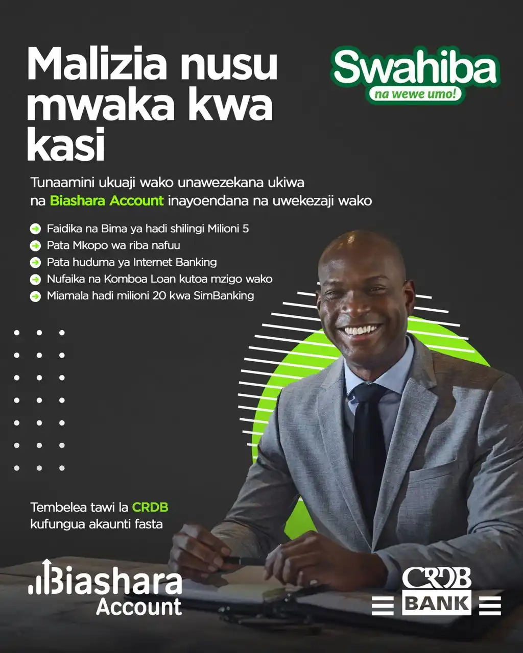Image from CRDB Bank Plc: Malizia nusu mwaka kibiashara zaid! Tunaamini ukuaji wako unawezekana ...