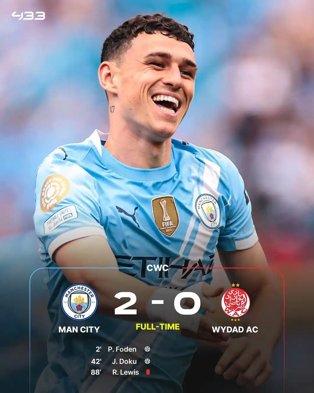 Image from LIVE FOOTBALL NEWS⚽: Man City kick off the CWC with a 𝑾 as Cherki and Reijnders make their...