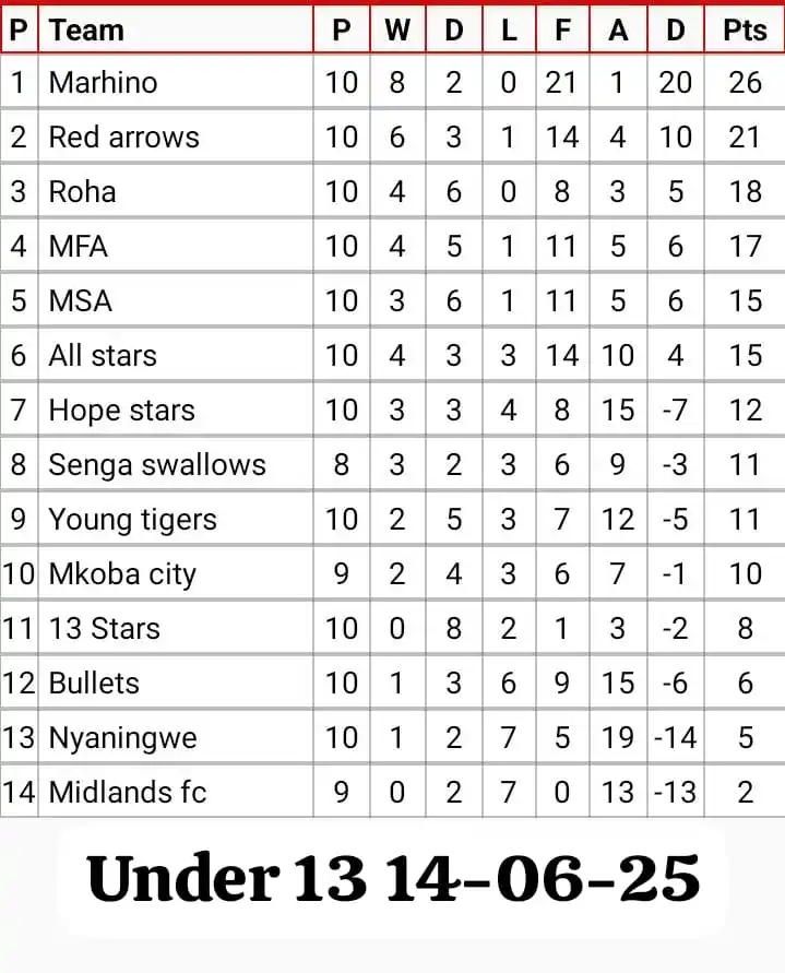 Image from Rise Of Hope Academy ZIM (The ROYALS): *Our Under 13 on 3rd position*  *Come on Tsikidzi Boys* *<a class="tex...
