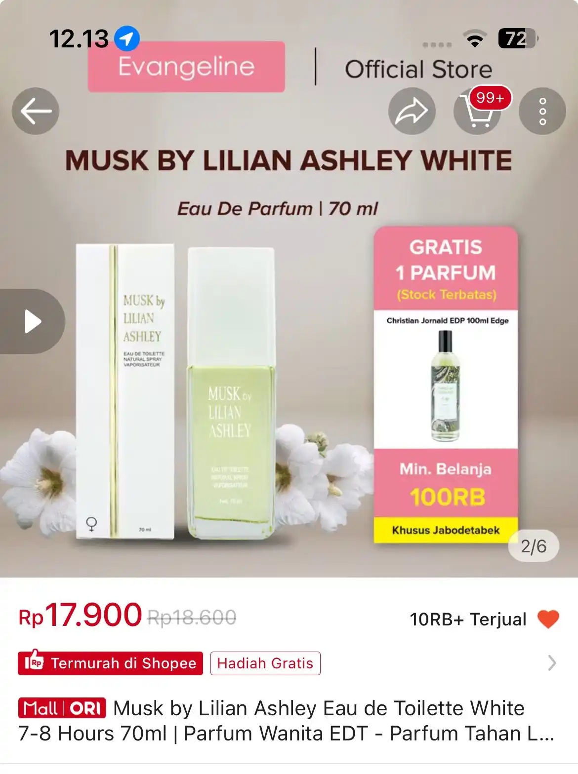 Image from DISKONAN PROMO SHOPEE👛 RACUN SHOPEE🎀 PROMO BELANJA ONLINE 🛒: Parfum Musk by Lilian Ashley https://s.shopee.co.id/9Upr4fFyJV?share_c...