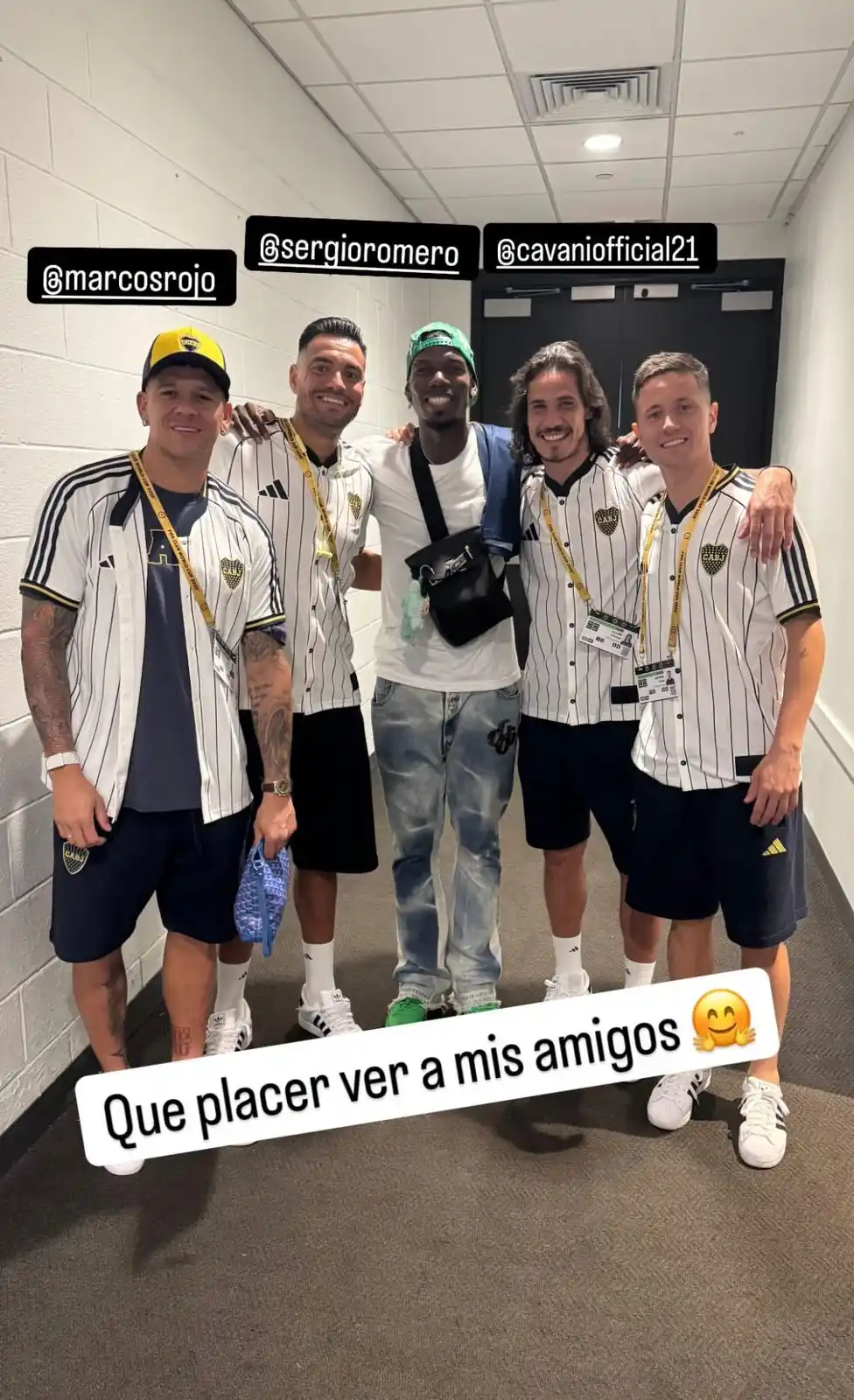 Image from Pulse Sports Kenya : Paul Pogba links up with Boca Juniors stars Marcos Rojo, Sergio Romero...
