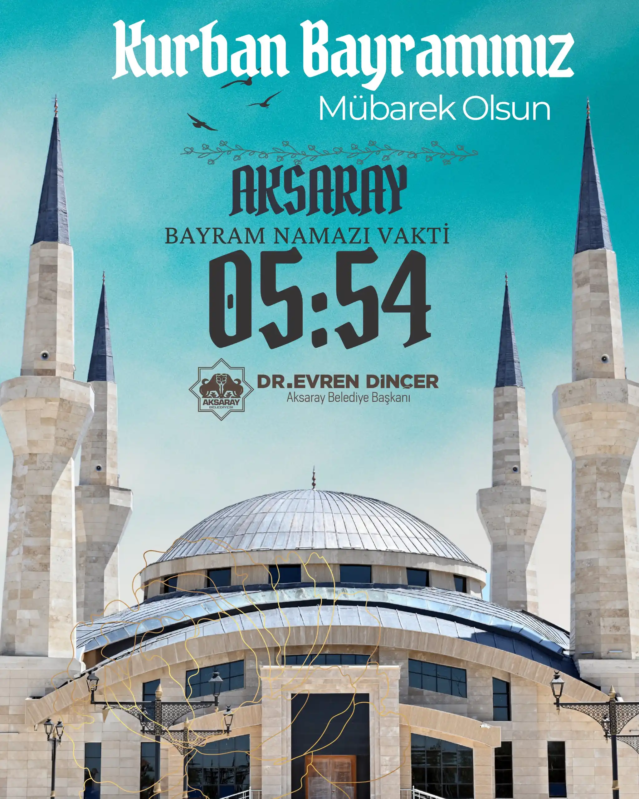 Image from Aksaray Belediyesi: Paylaşmanın en güzel hali bayramlardır...❤️ Aksaray Bayram Namazı Vak...