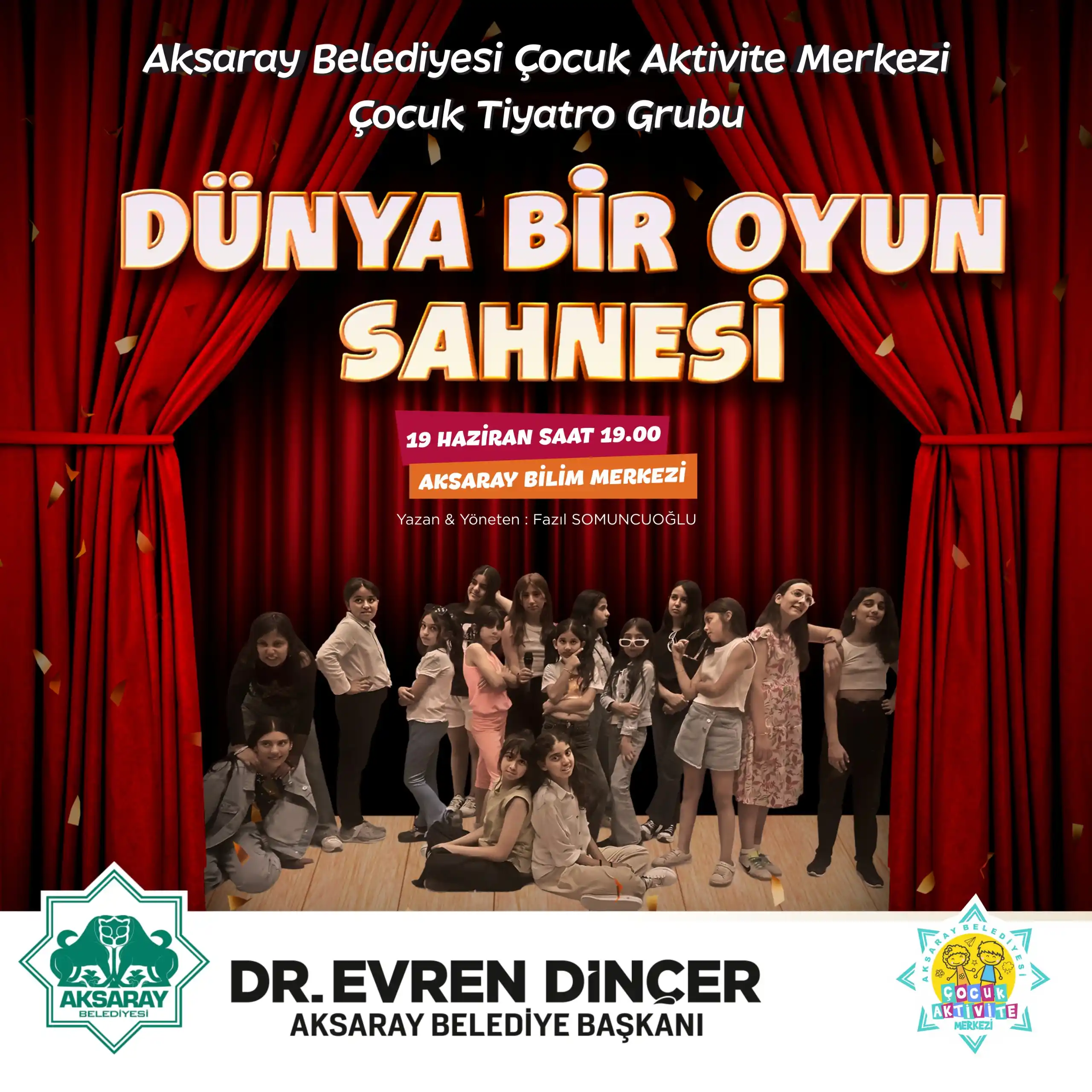 Image from Aksaray Belediyesi: Perde açılıyor, sahne minik yüreklerin ışığıyla aydınlanıyor. 🎪🎭😎  ...