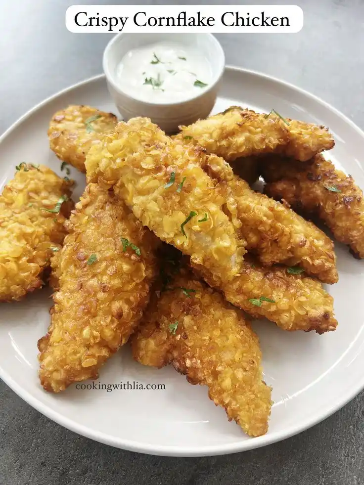 Image from COOKING WITH LIA OFFICIAL : *Recipe by Lia: Crispy Cornflake Chicken*  Hey guys! 👋 Today I'm shar...