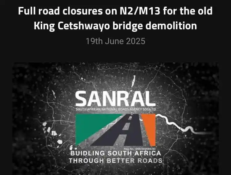 Image from 🔞 SA911: The South African National Roads Agency SOC Limited (SANRAL) wishes to...