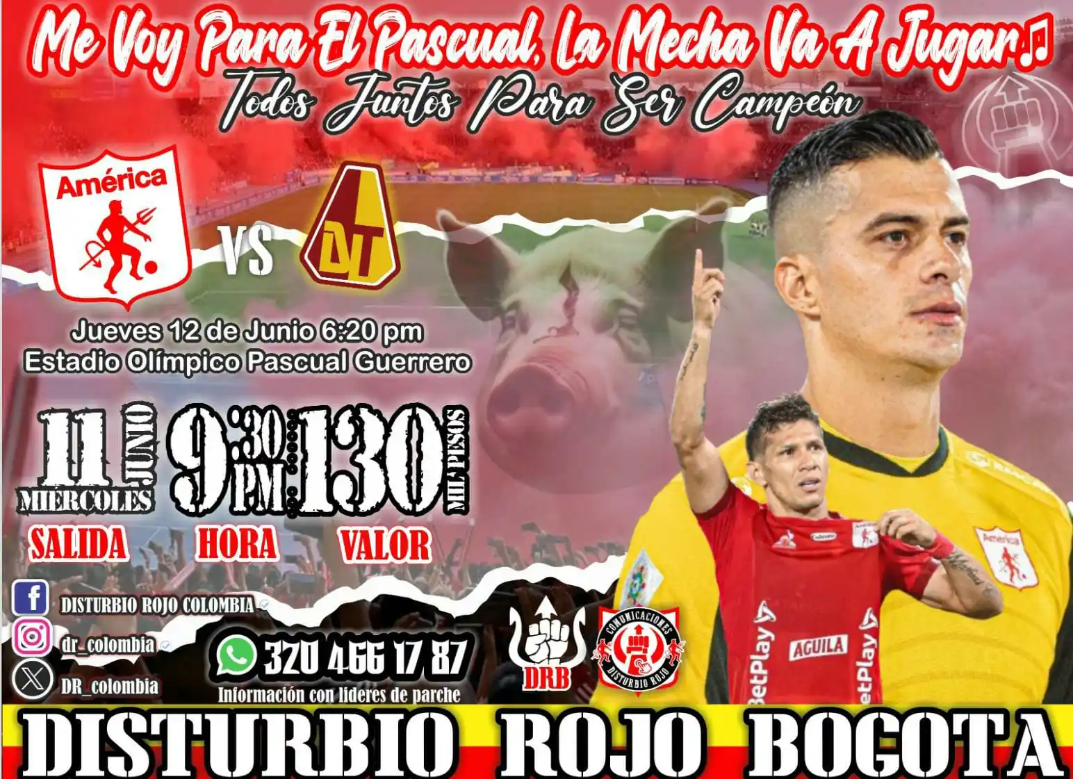 Image from Disturbio Rojo Colombia✊🏾👹⚽: 🏆 *TODOS JUNTOS PARA SER CAMPEÓN*👹 🚍 *Vamos al Pascual y busquemos...