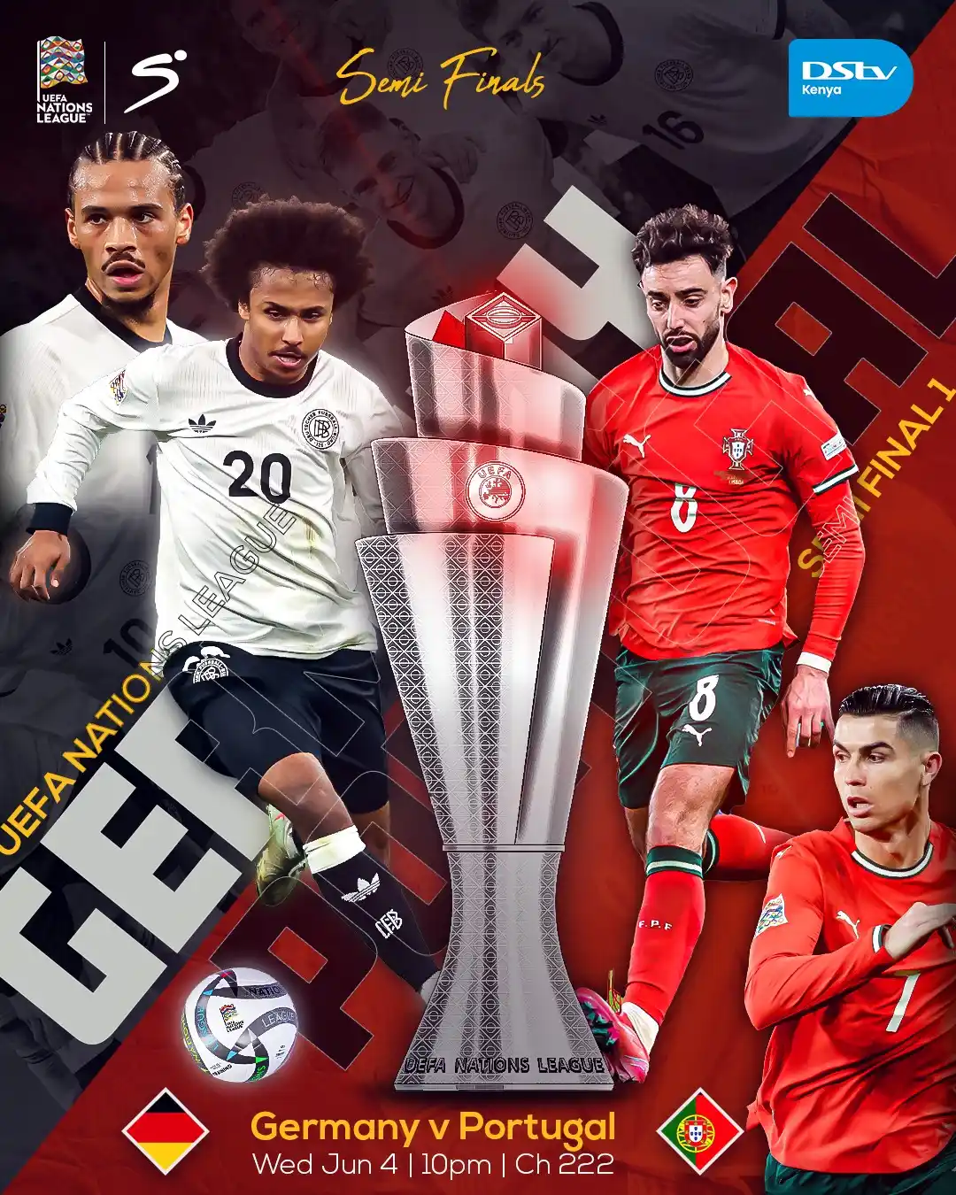 Image from DStv Kenya: *🚨Tonight, history calls! 🇩🇪 Germany and 🇵🇹 Portugal go head-to-h...