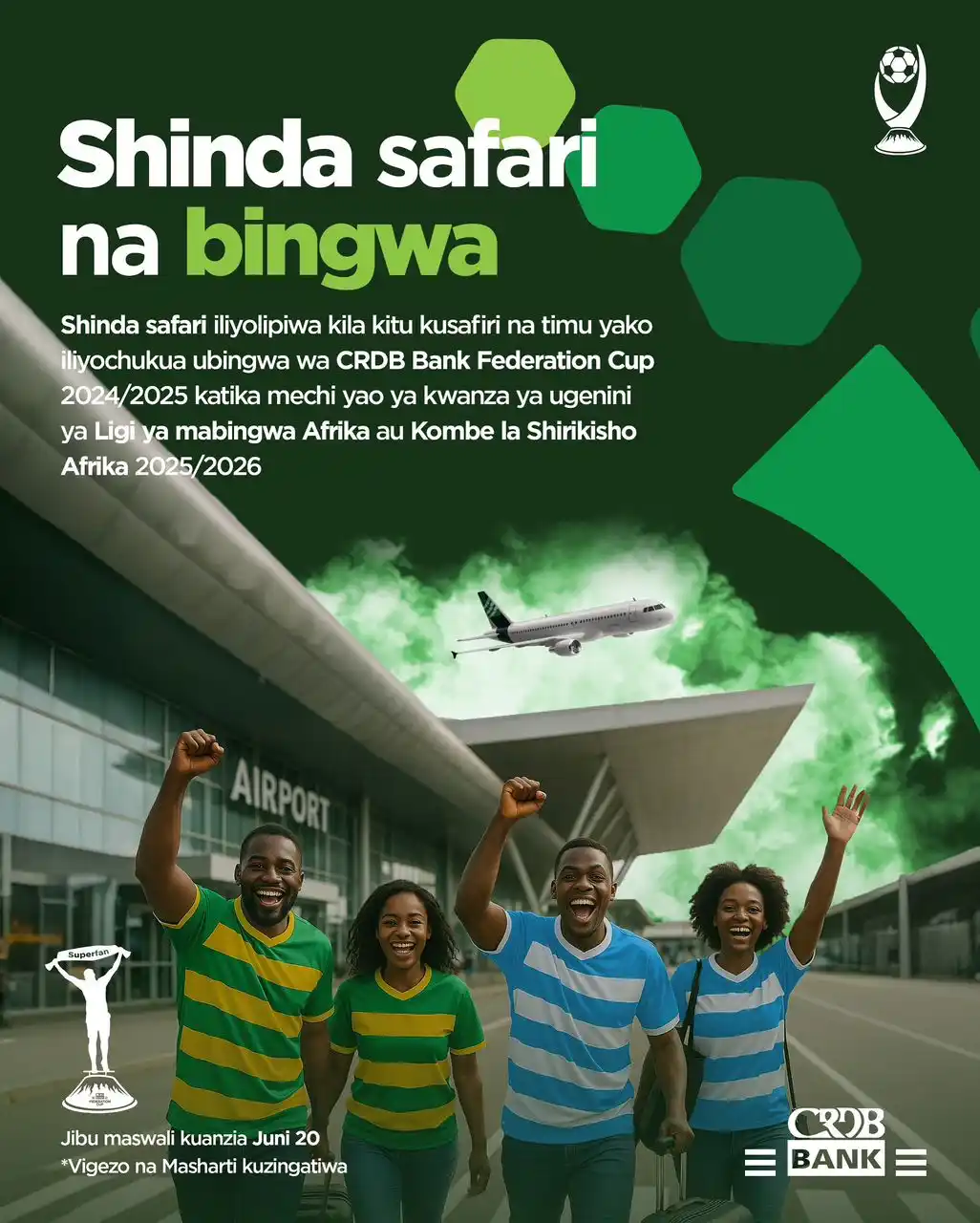 Image from CRDB Bank Plc: We jibu maswali tu, nauli, malazi, bata tutakusababishia! Supa Fan up...