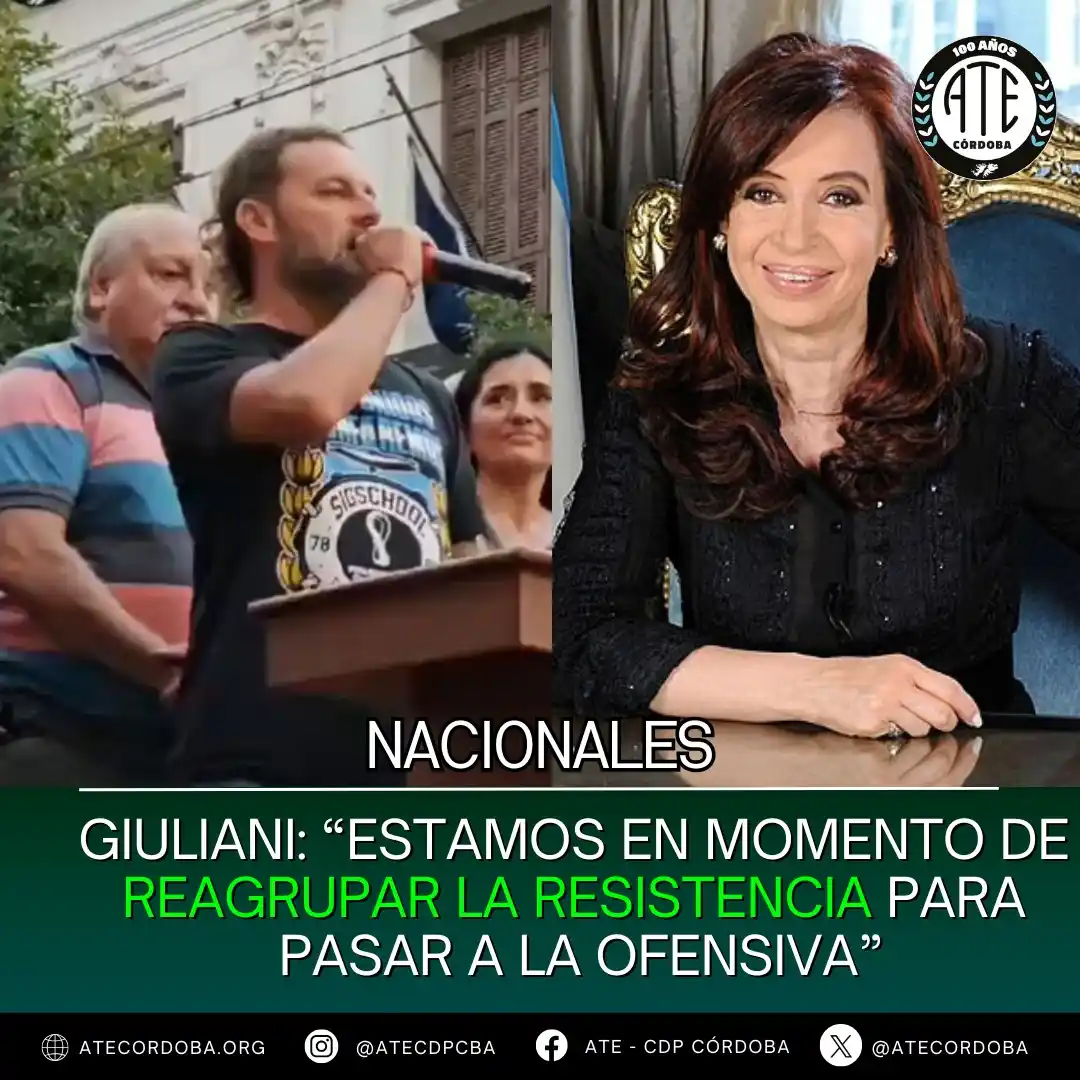 Image from ATE CÓRDOBA OFICIAL: ⚖️🇦🇷 *Proscripción de Cristina y criminalización de la protesta: la ...