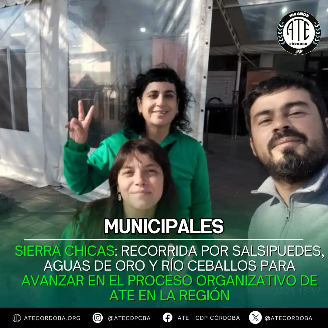 Image from ATE CÓRDOBA OFICIAL: 💚 ¡ATE Córdoba sigue creciendo en el interior de la provincia!  Esta ...