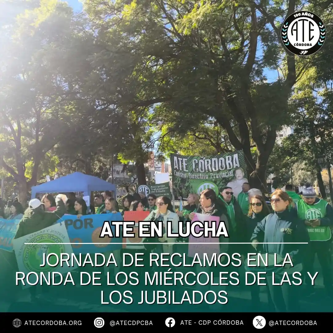 Image from ATE CÓRDOBA OFICIAL: 📢 ¡ATE Córdoba sigue en las calles!  Hoy estuvimos presentes una vez ...