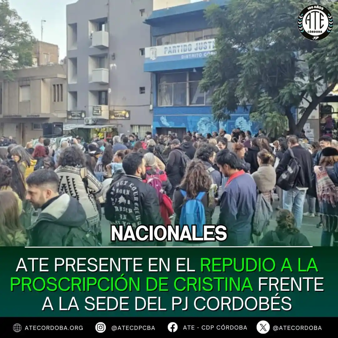 Image from ATE CÓRDOBA OFICIAL: 📢 ATE presente en las calles en defensa de la democracia 🇦🇷  Ayer p...