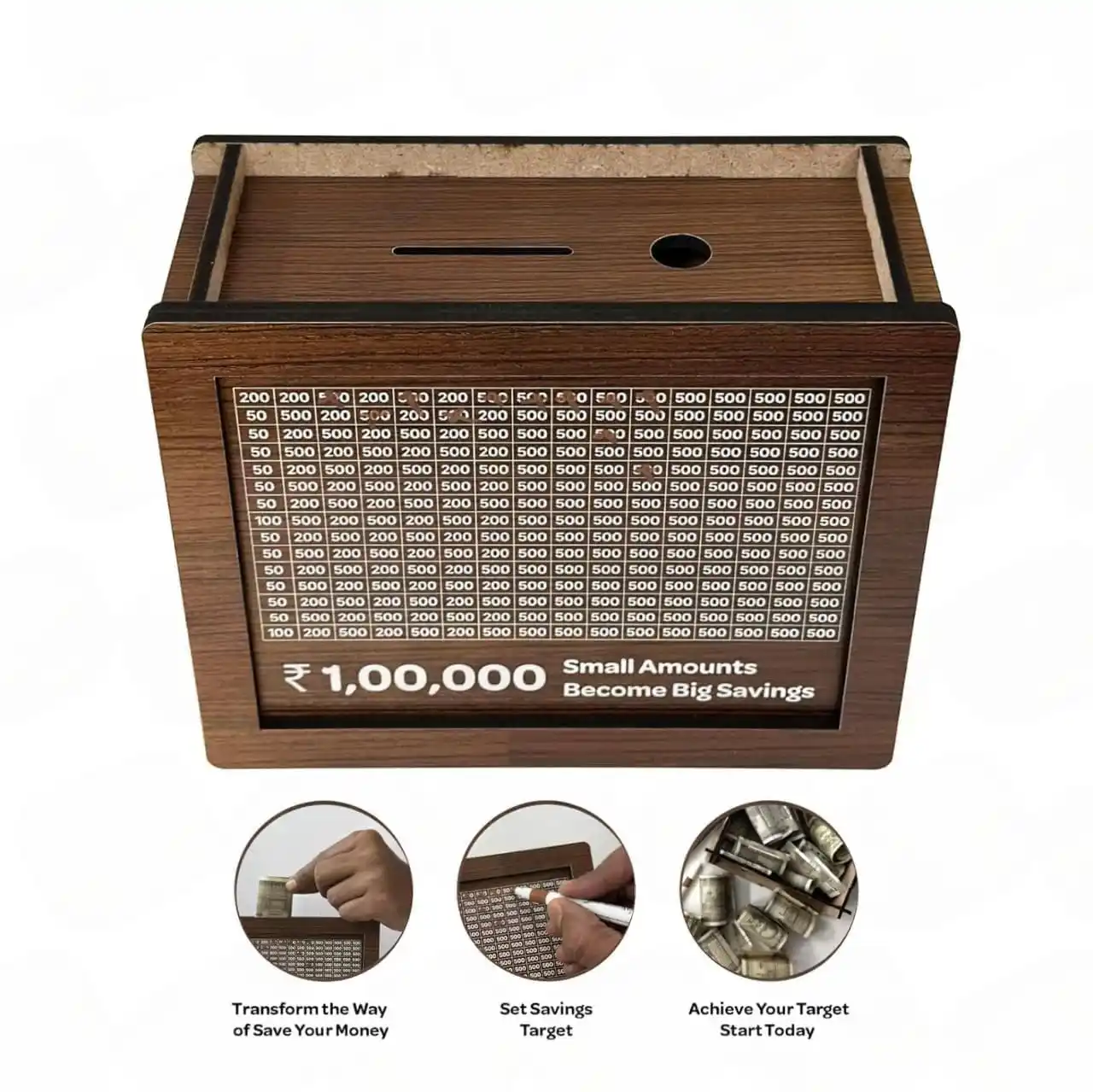 Image from 99Wholesale: *BACK IN STOCK*  DIY Wooden Piggy Bank for Kids & Adults AT JUST RS.24...