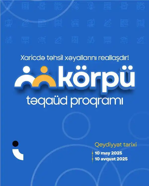 Image from UNEC: Bu təqaüd 10-cu və 11-ci sinif şagirdləri ilə sonuncu kurs bakalavr tə...