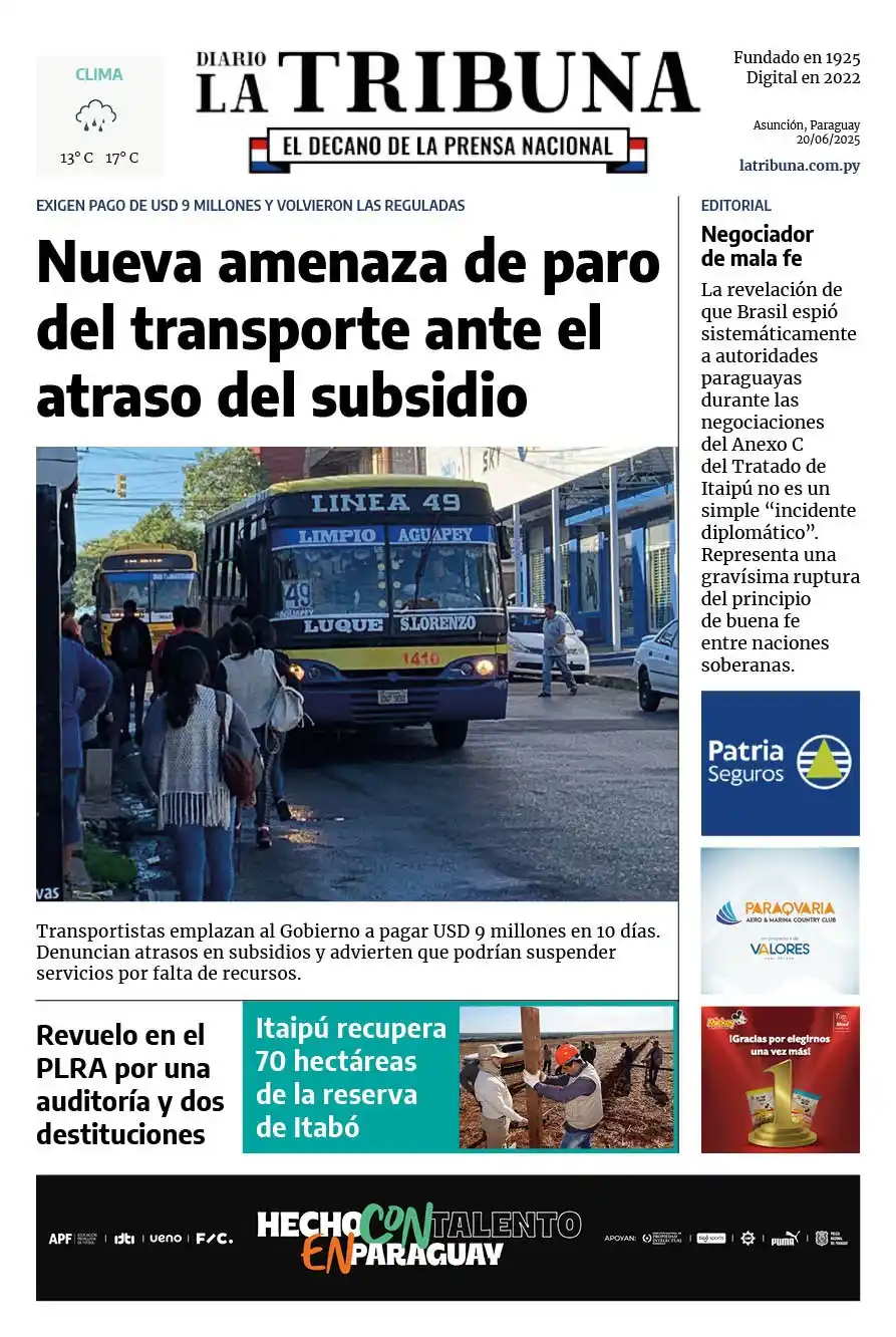Image from LA TRIBUNA: 🌧️¡Buenos días! Los titulares de la tapa podés encontrarlas en nuestr...