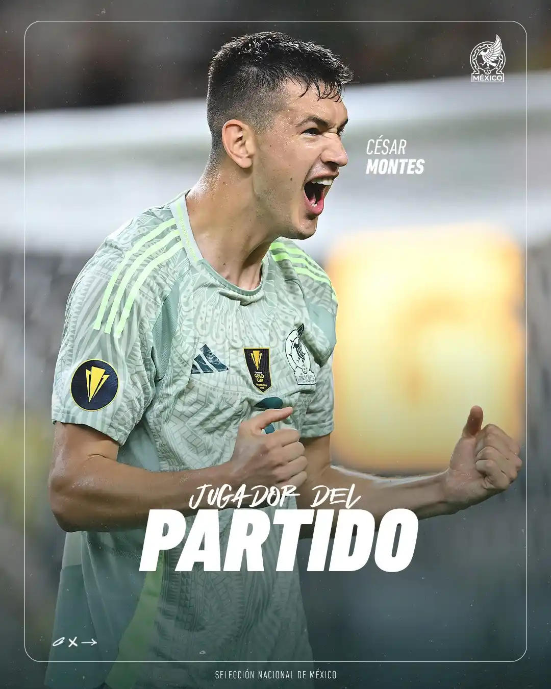 Image from Selección Nacional de México: Cachorro = MVP del juego contra Surinam. 😎  La noche de César Montes....