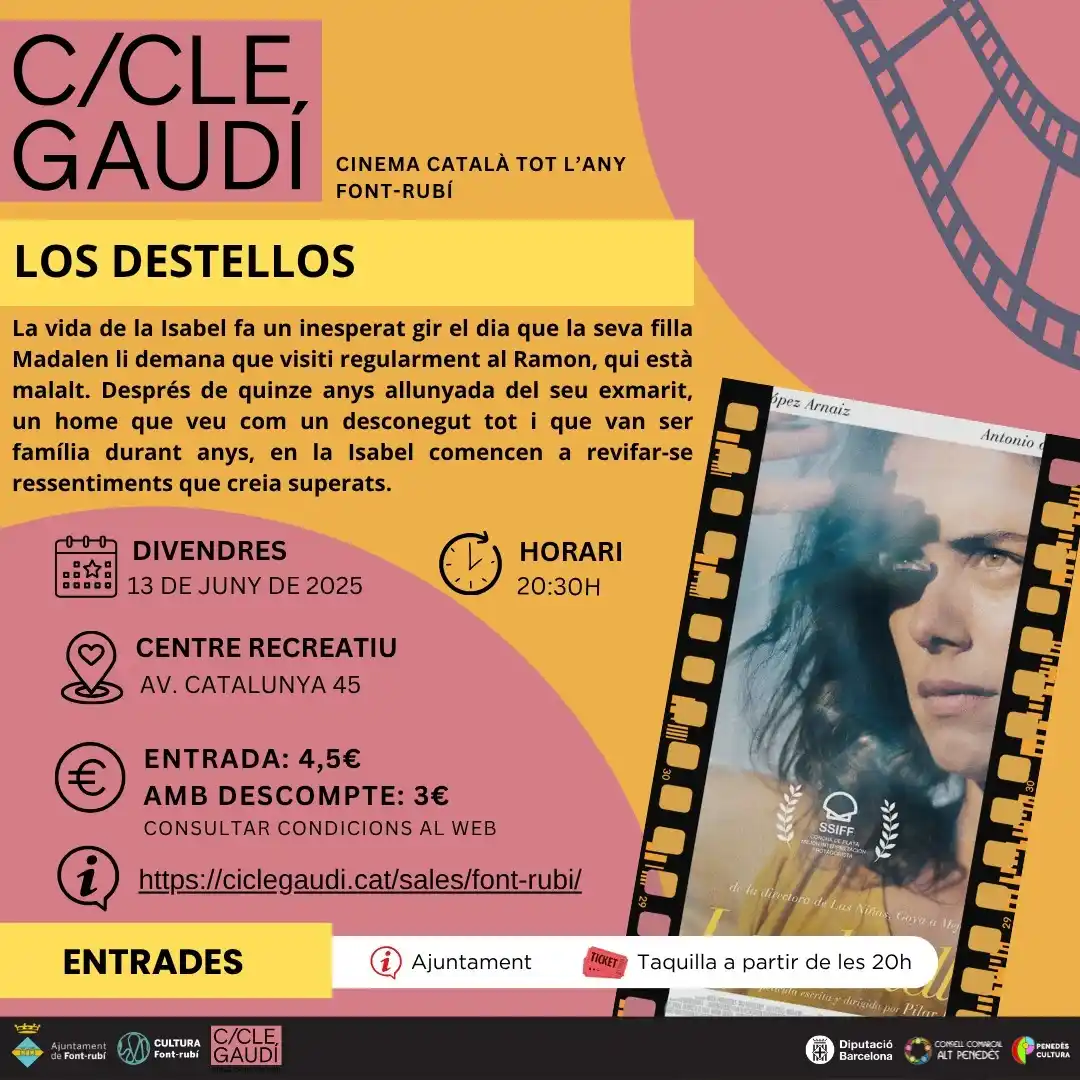 Image from ℹINF. Ajuntament De Font-rubí: 🎬 *Cicle Gaudí a Font-rubí!* 🎬 El pròxim divendres 🗓️ *13 de juny ...