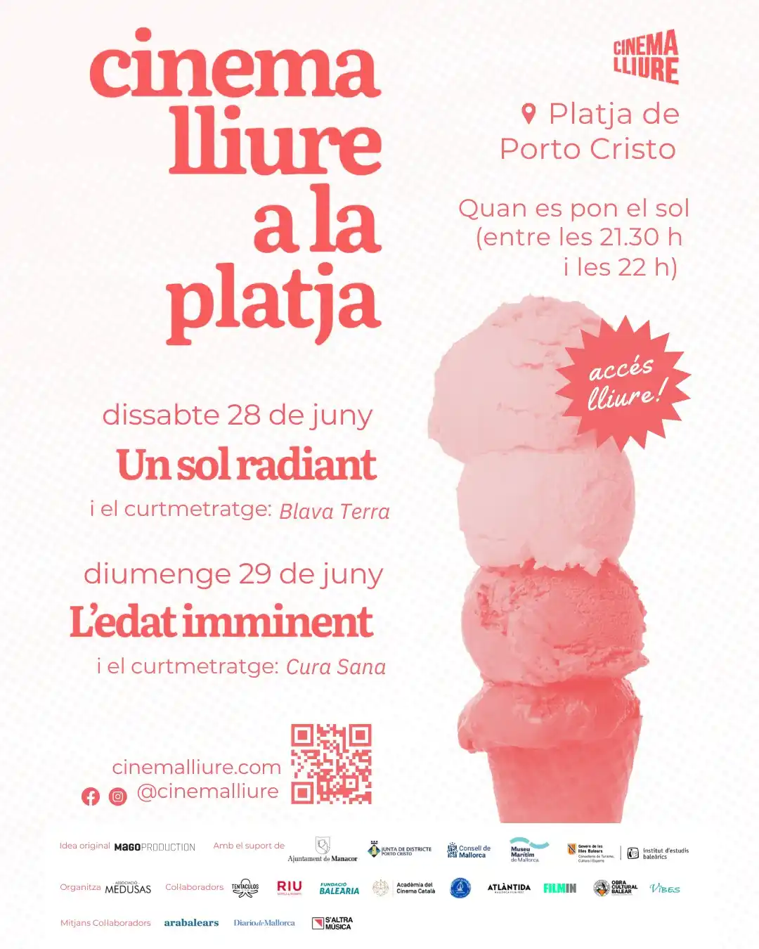 Image from Ajuntament de Manacor : 🎬🌊 Cinema i platja, la combinació perfecta!  Per primera vegada, el ...