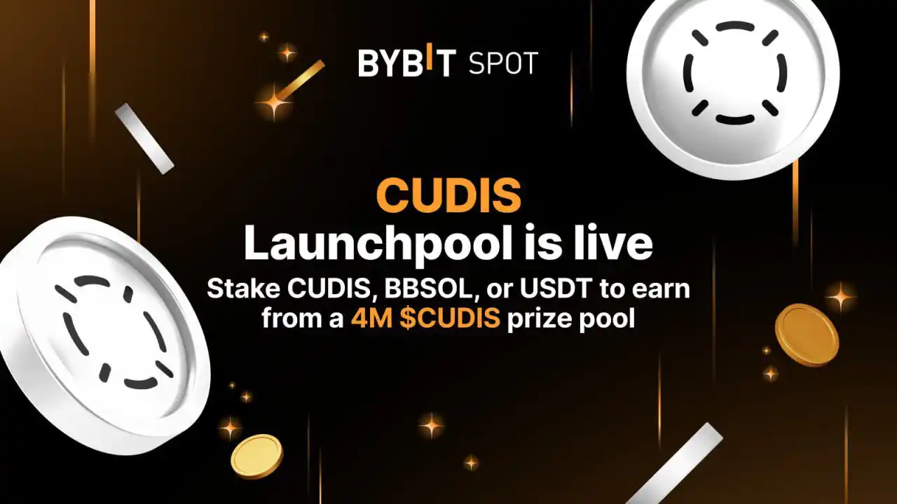 Image from Bybit Announcements: 📣 *CUDIS ($CUDIS) is Live on Bybit Spot and Bybit Launchpool!*  🙌 Tr...