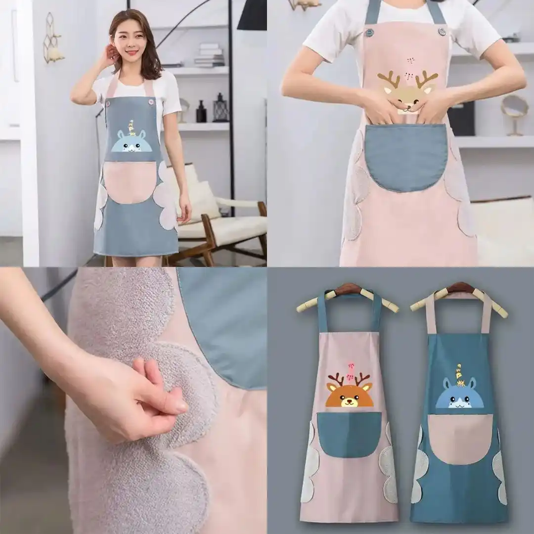 Image from 99Wholesale: Cute Cartoon Print Kitchen Apron With Pocket *AT JUST RS.129/- ONLY* ...