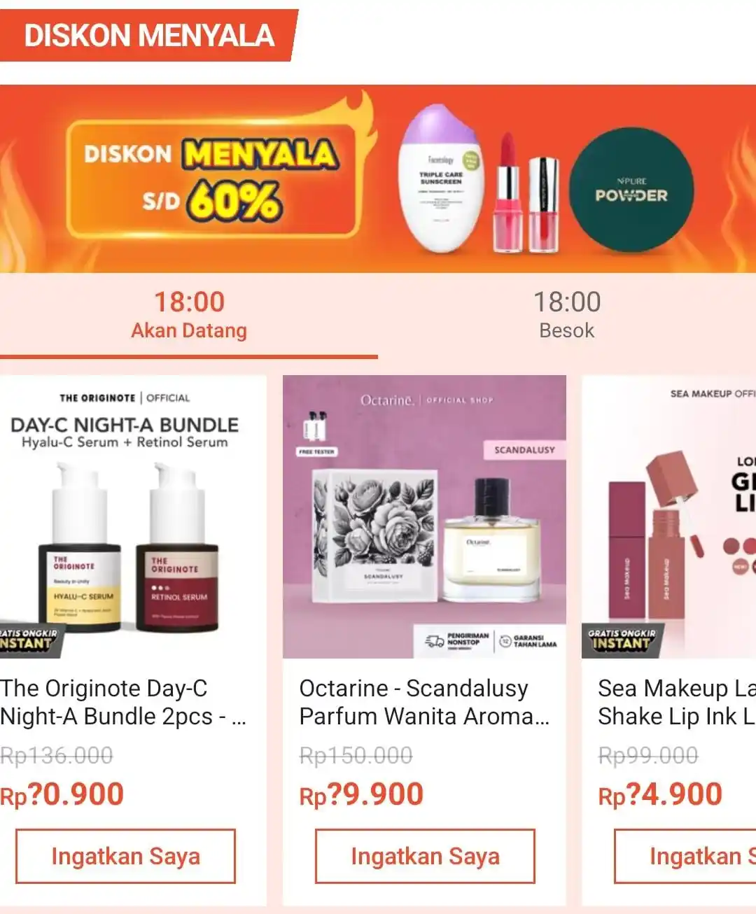 Image from INFO DISKONAN: Diskon Menyala Setiap Hari ⏰18:00 WIB 💰Rp19.900 Octarine - Scandalu...