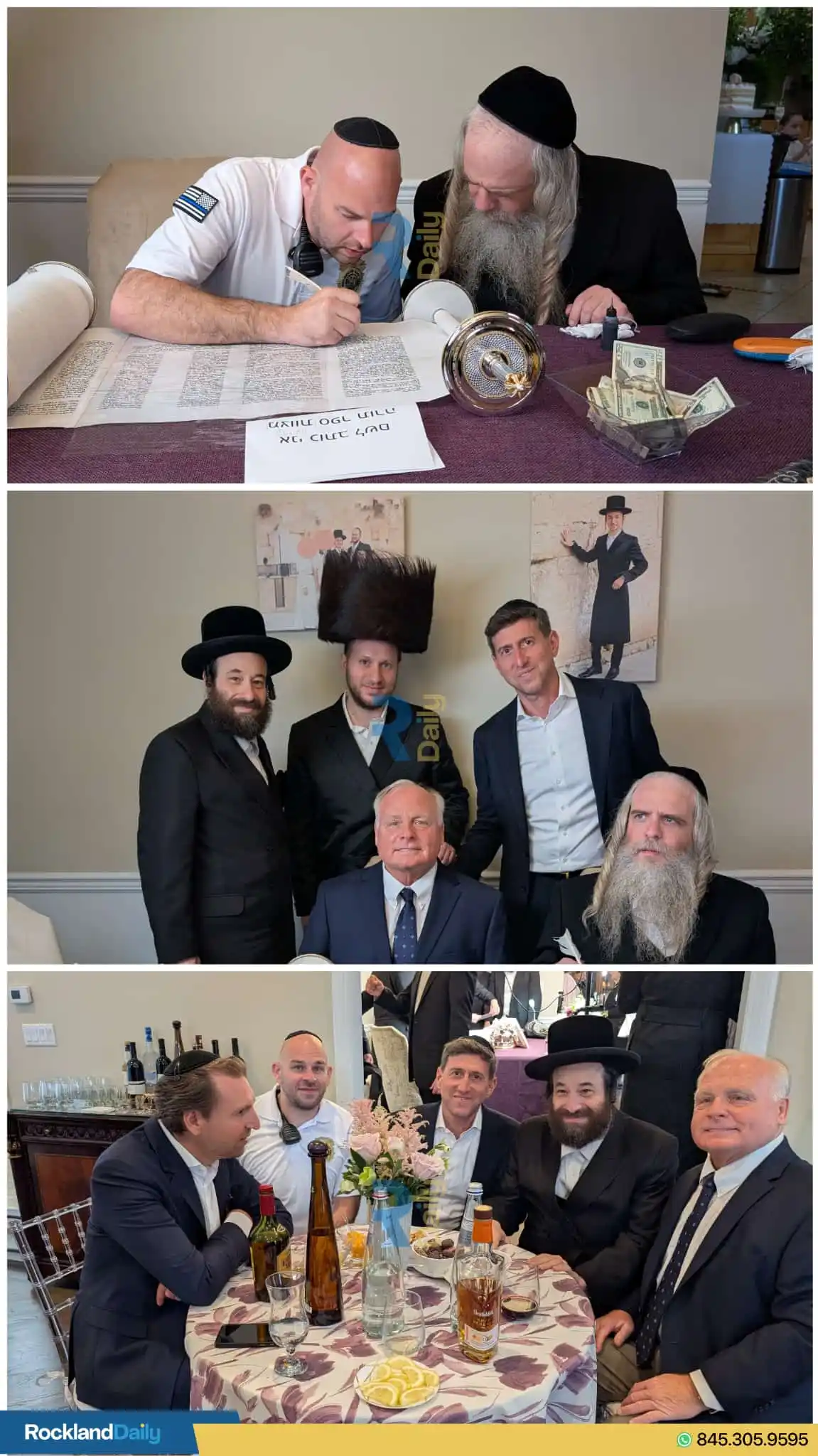 Image from Rockland Daily: *Elected officials attented the hachnosas Sefer Torah at the Rubin hom...