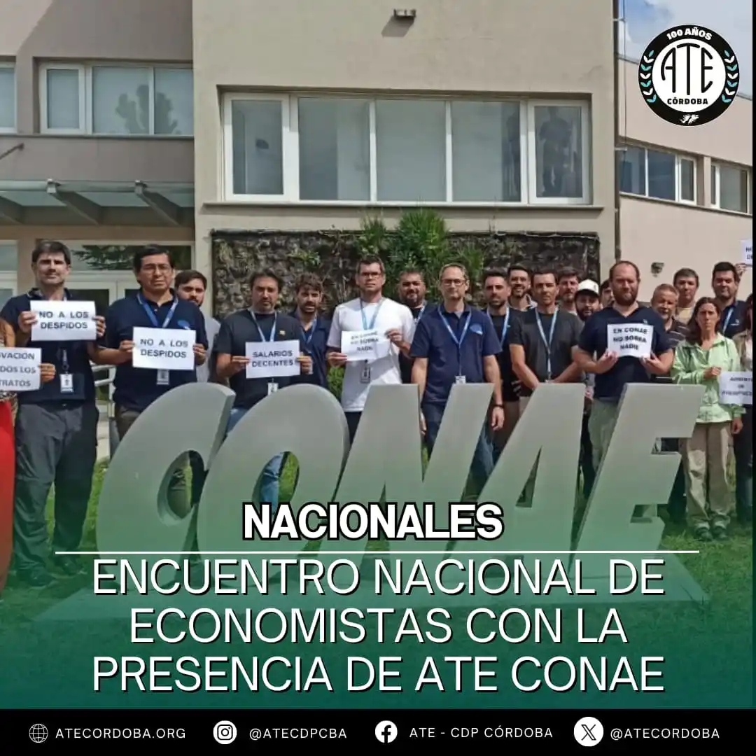 Image from ATE CÓRDOBA OFICIAL: 📚💼 Encuentro nacional de economistas: ATE CONAE presente con mirada ...