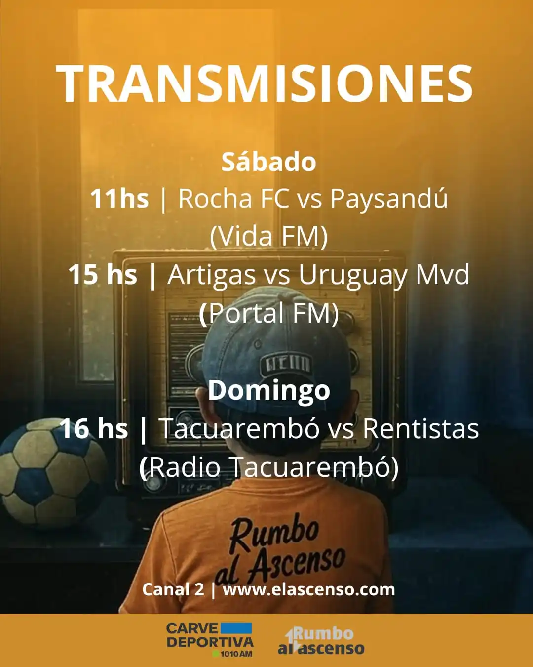 Image from La Voz Del Deporte Radio: Este fin de semana 3️⃣ transmisiones del fútbol de la Segunda Profesio...