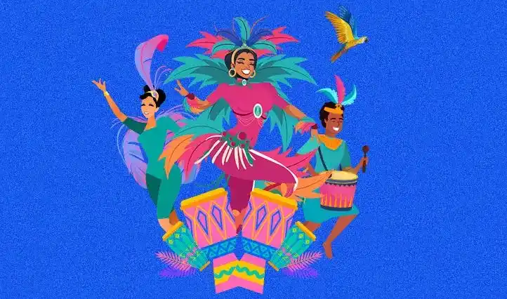 Image from VisitQatar: Feel the rhythm of the carnival! Don’t miss the Samba Show with live d...