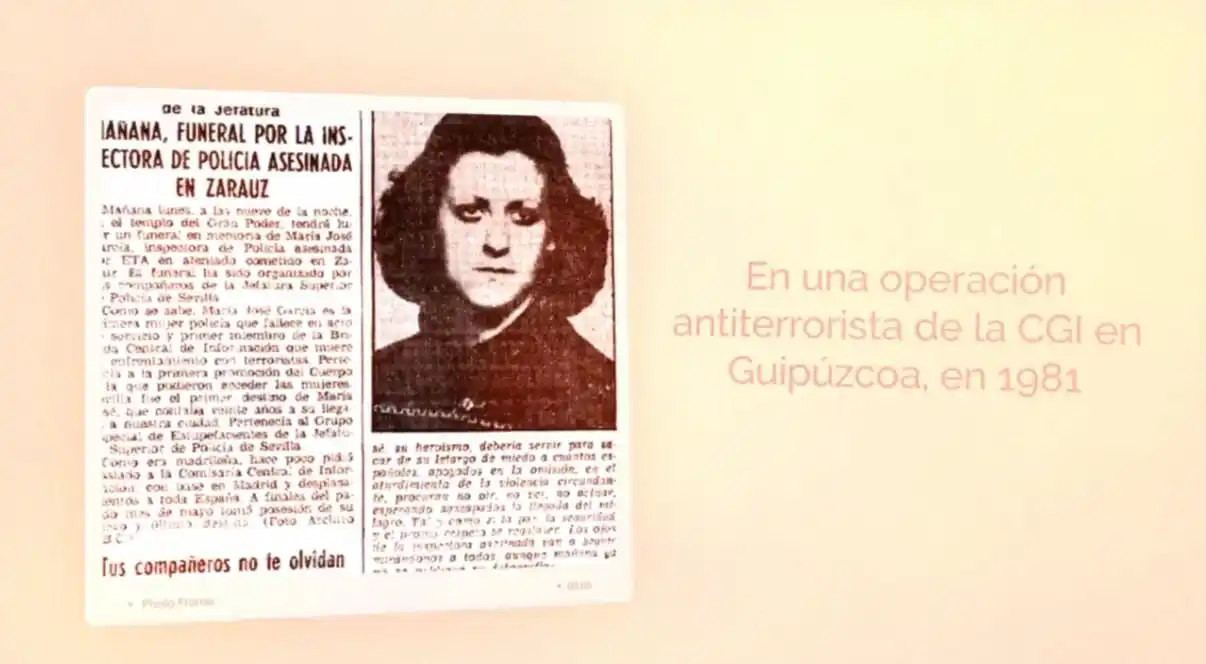 Image from InfoCEP: 👮🏻 Fue la primera mujer policía asesinada por ETA, en la desarticula...