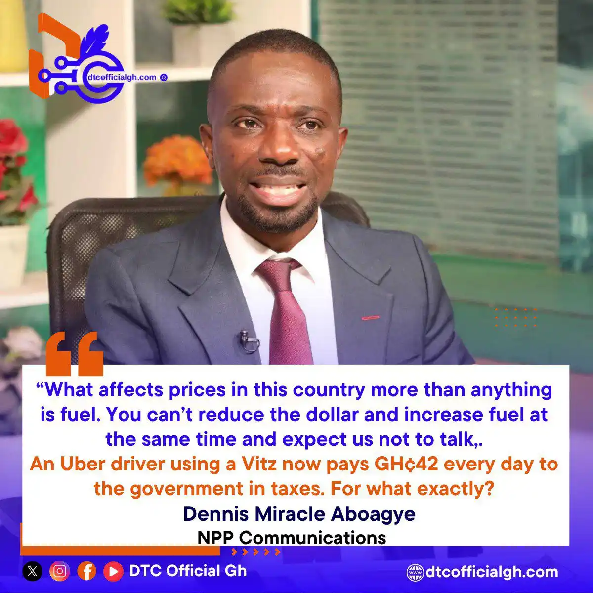 Image from DTC Official Gh: Ghanaians have been “emotionally blackmailed” - Dennis Miracles Aboagy...