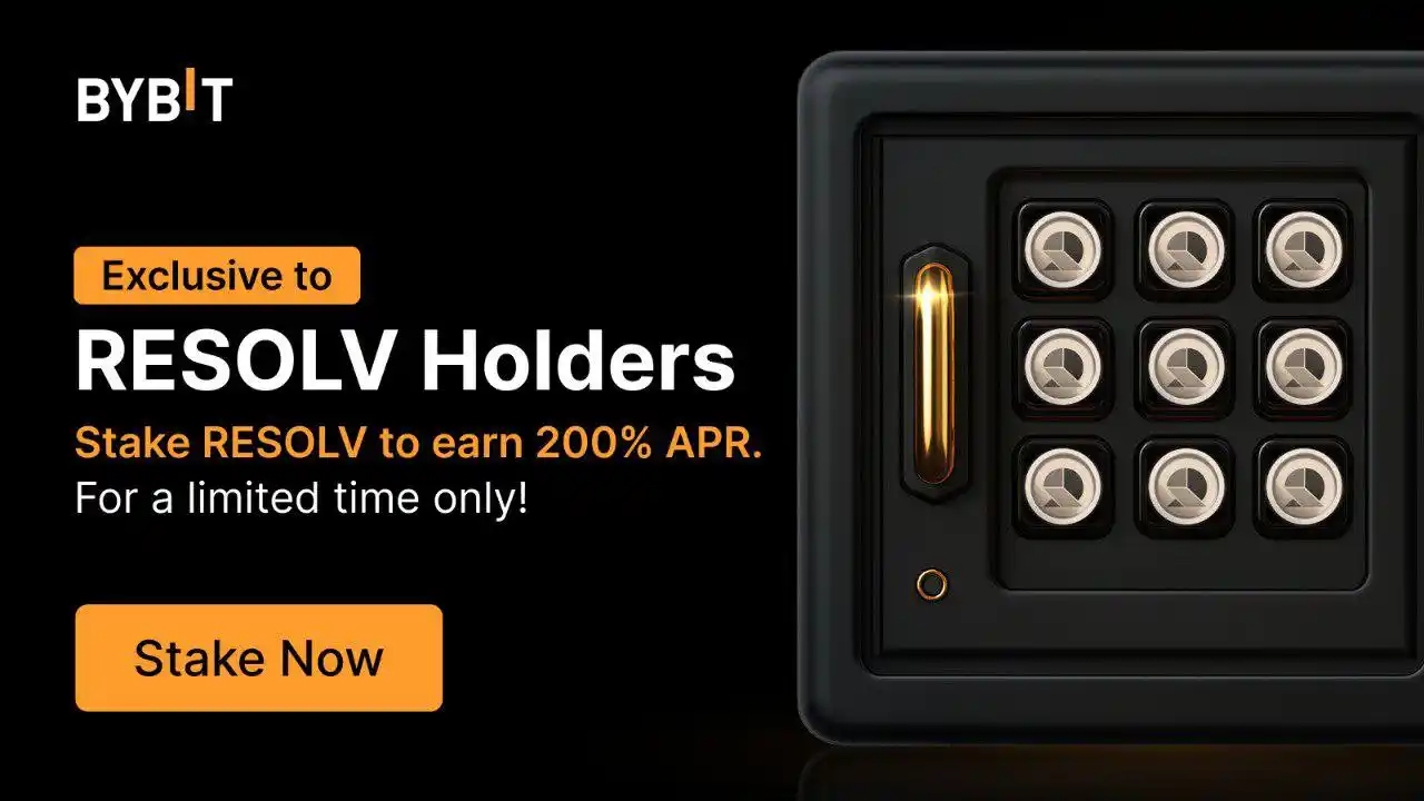 Image from Bybit Announcements: 💰 *Got $RESOLV? Put It To Work*  🎁 Earn up to 200% APR with Bybit Ea...