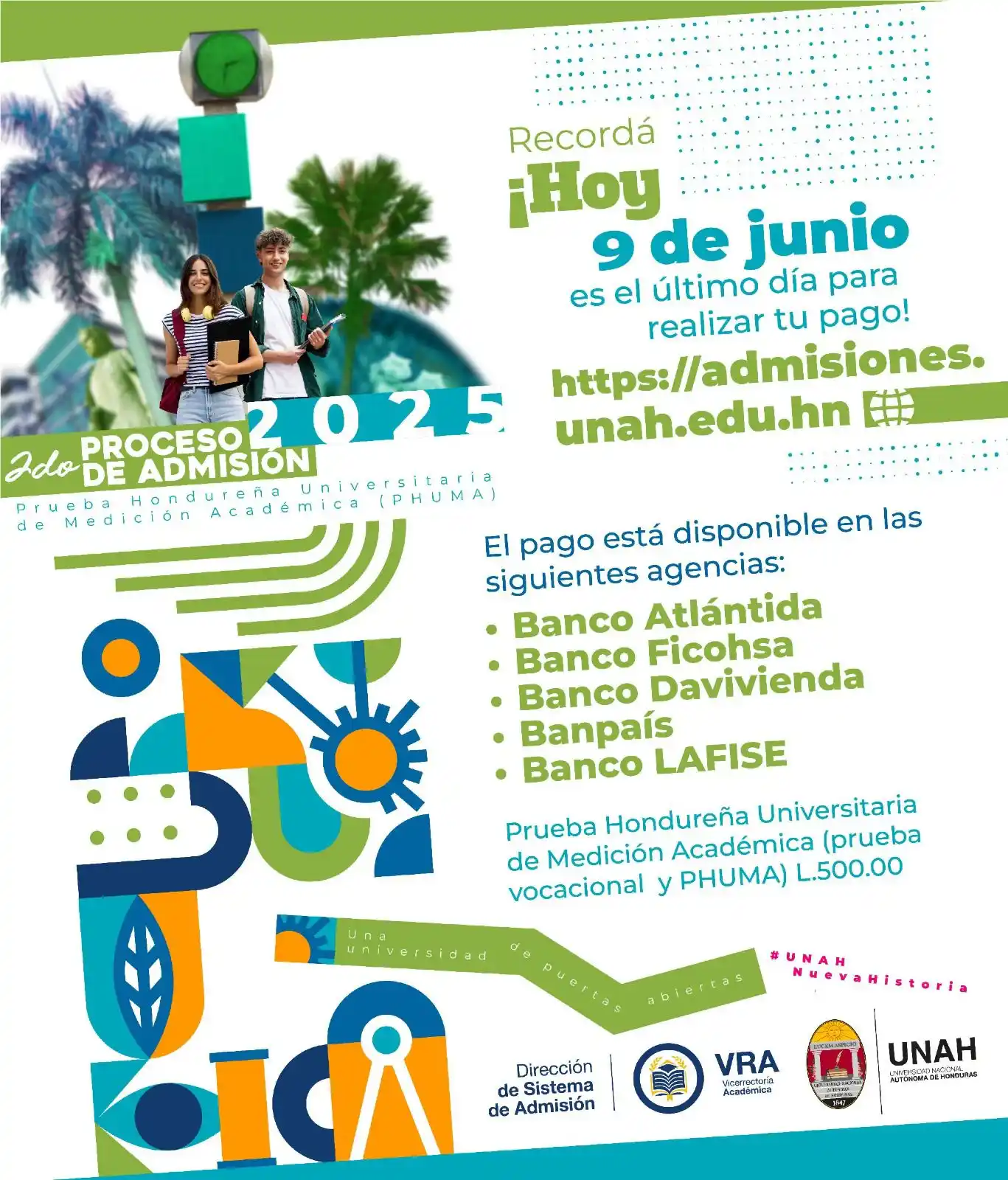 UNAH Admisiones post